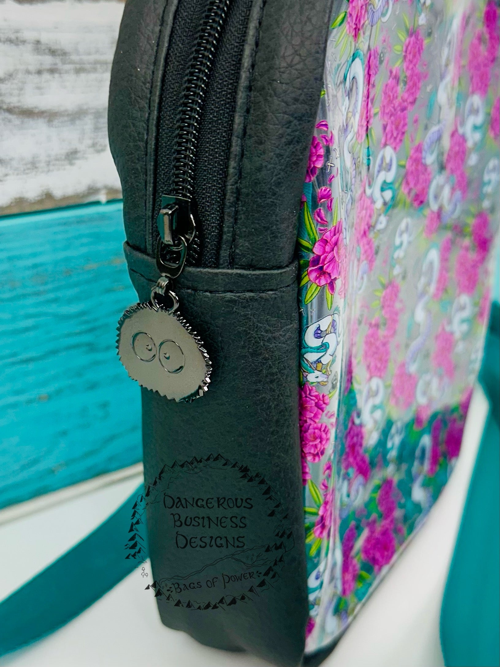 Clear sling anime dragon bag