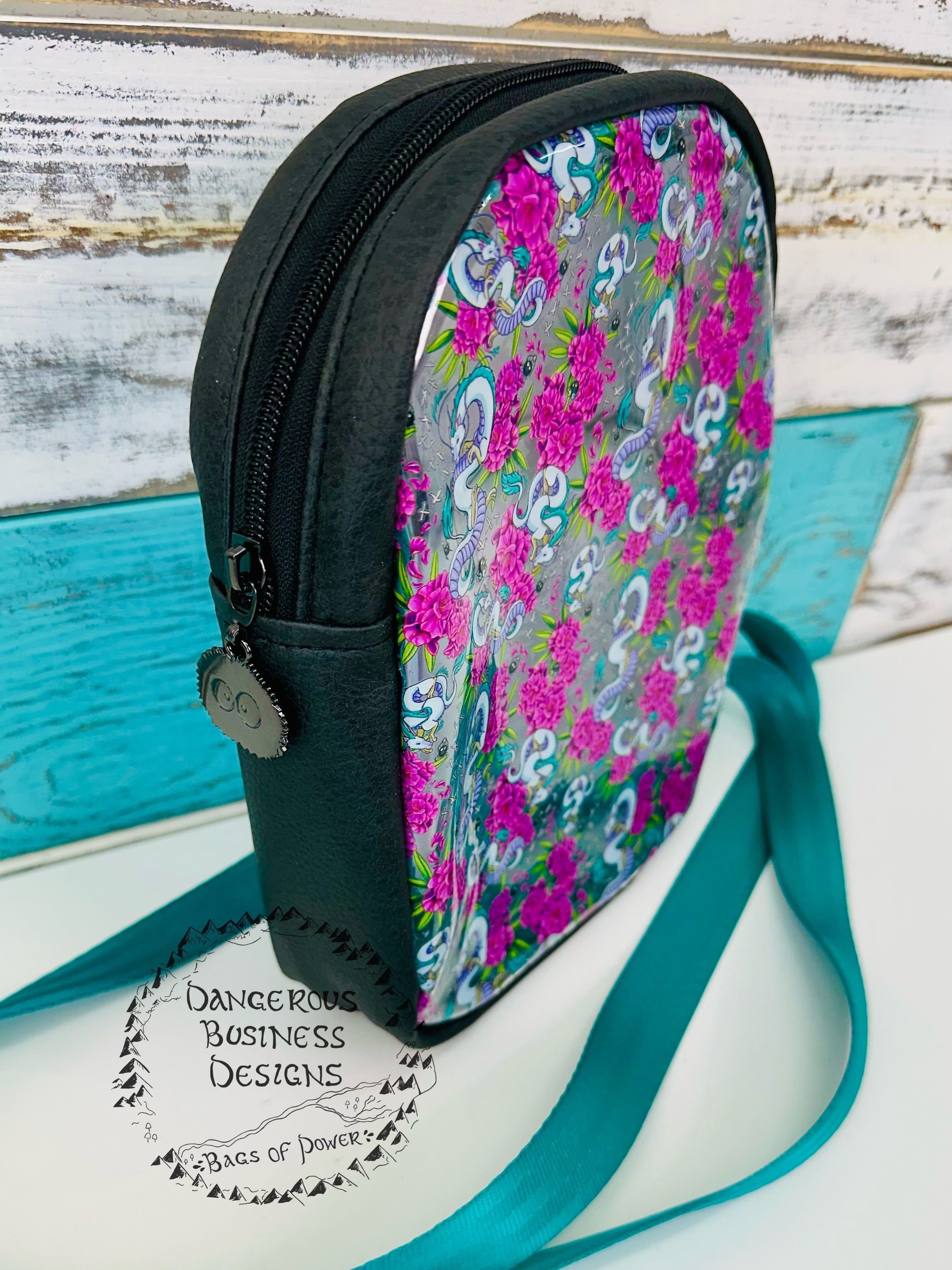 Clear sling anime dragon bag