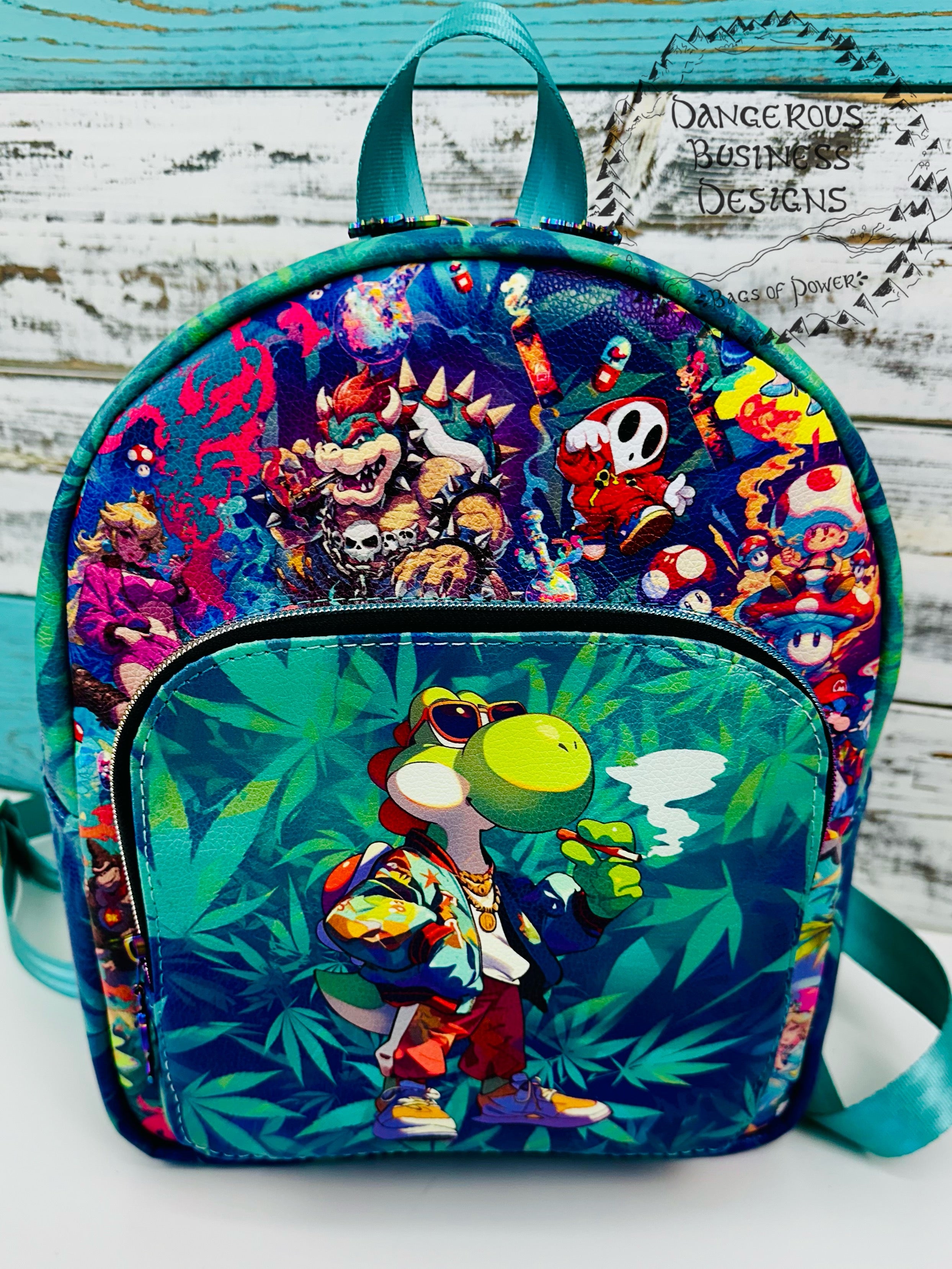 Mini backpack smoking characters