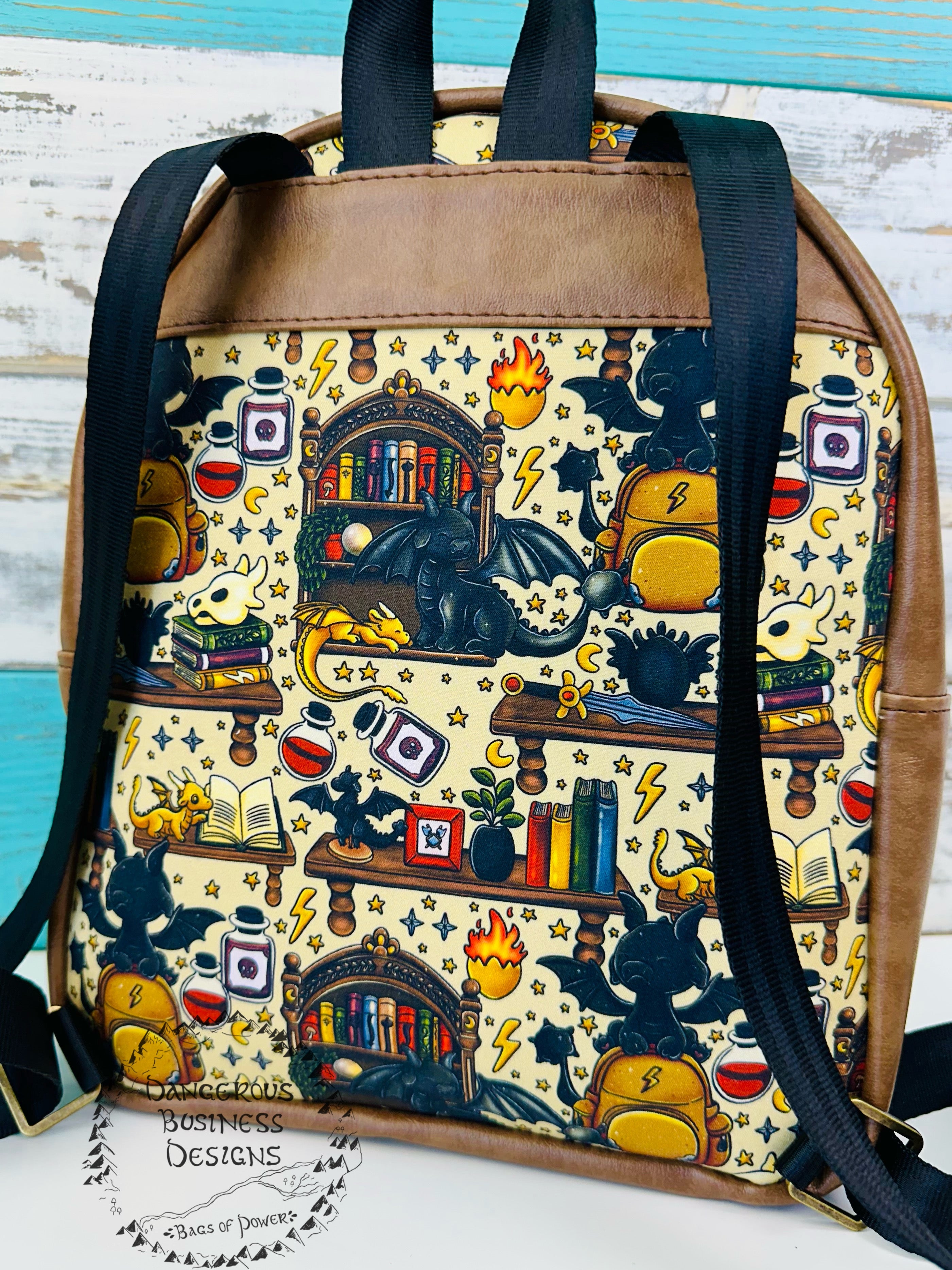 Mini backpack book dragon