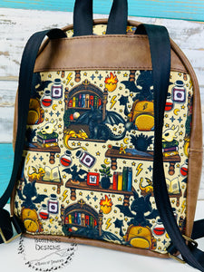 Mini backpack book dragon