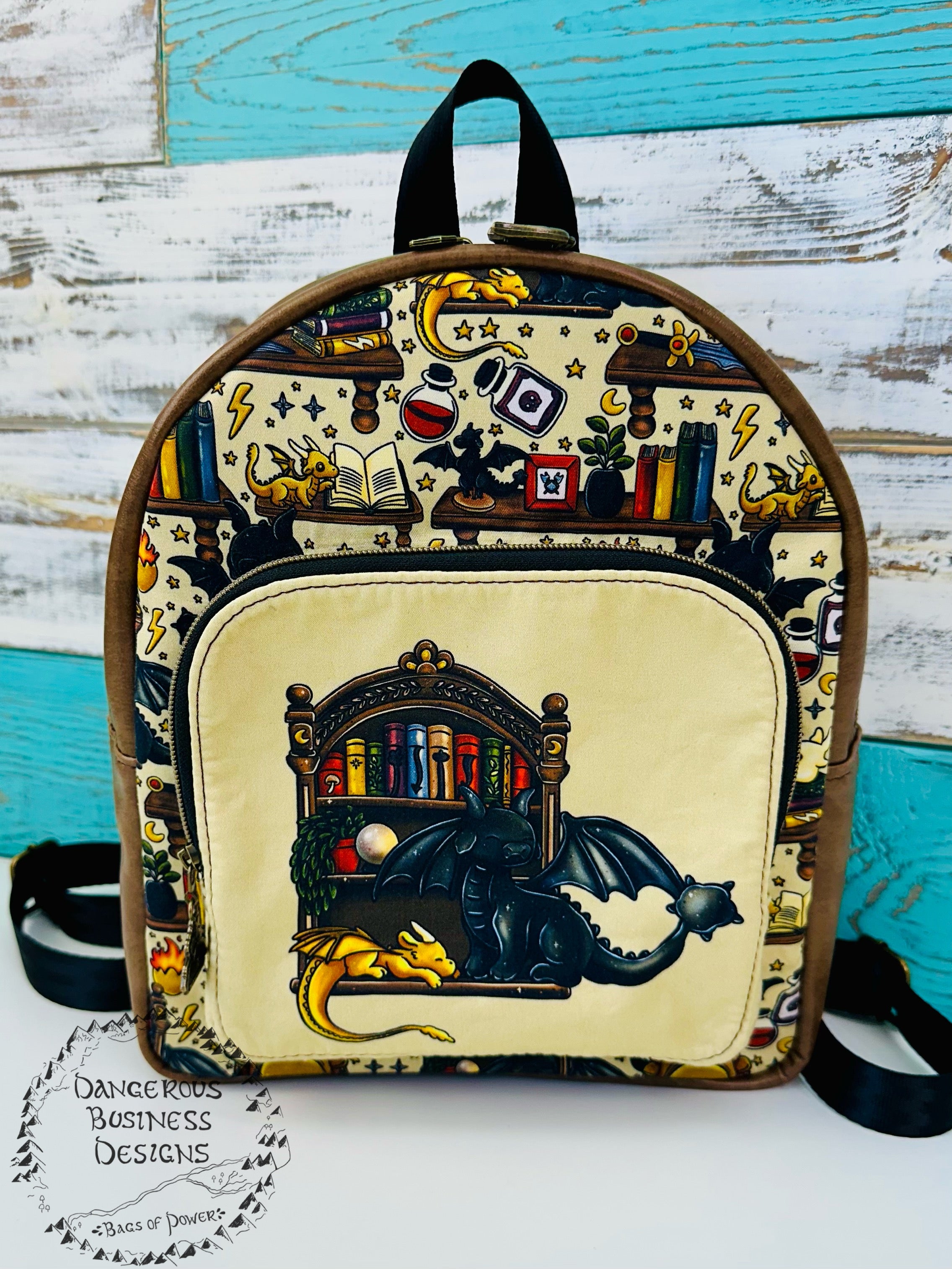 Mini backpack book dragon