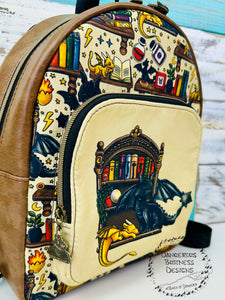 Mini backpack book dragon