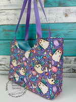 Load image into Gallery viewer, Tote style purse fairy ghosts
