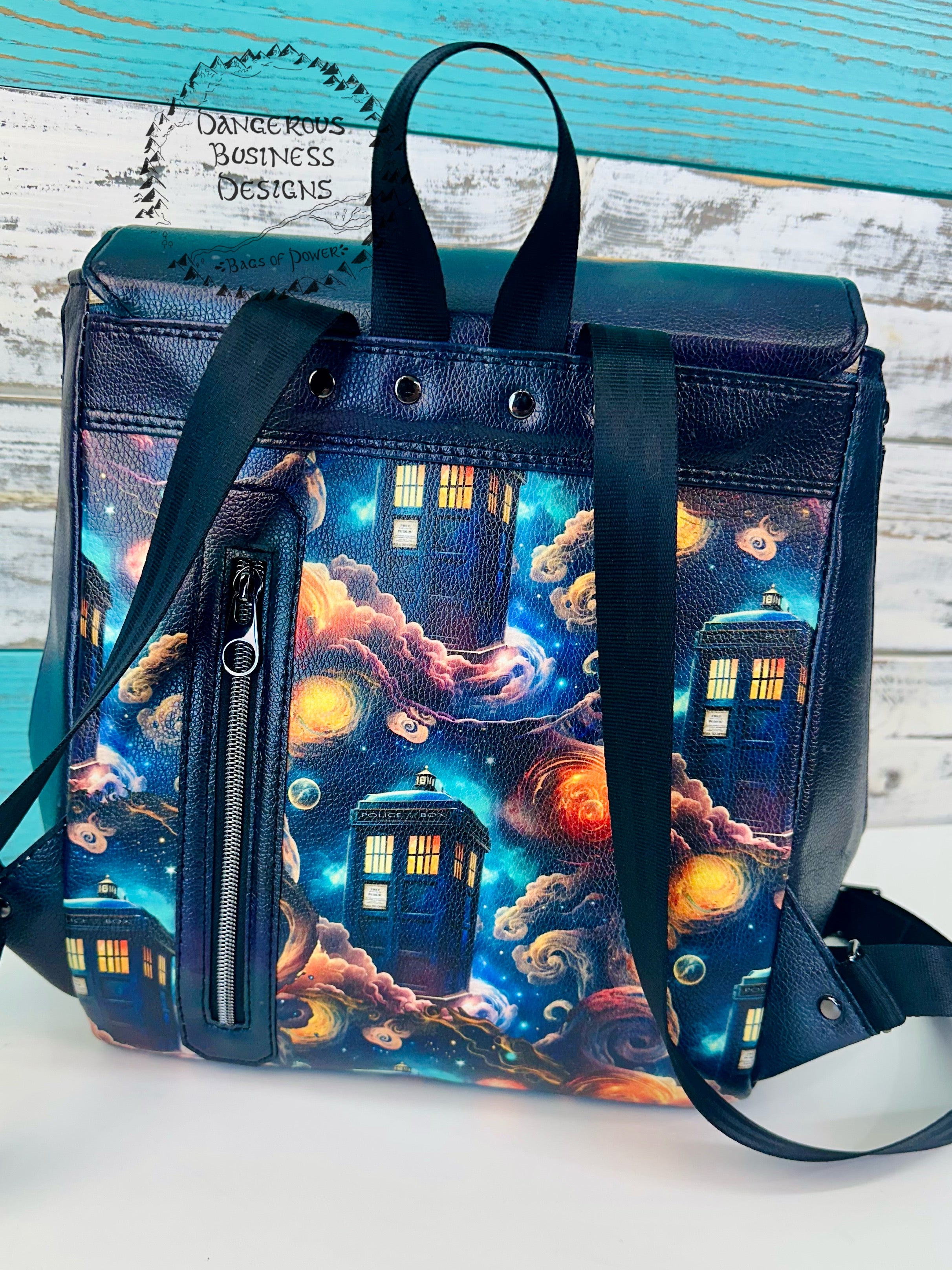 Police in a box backpack