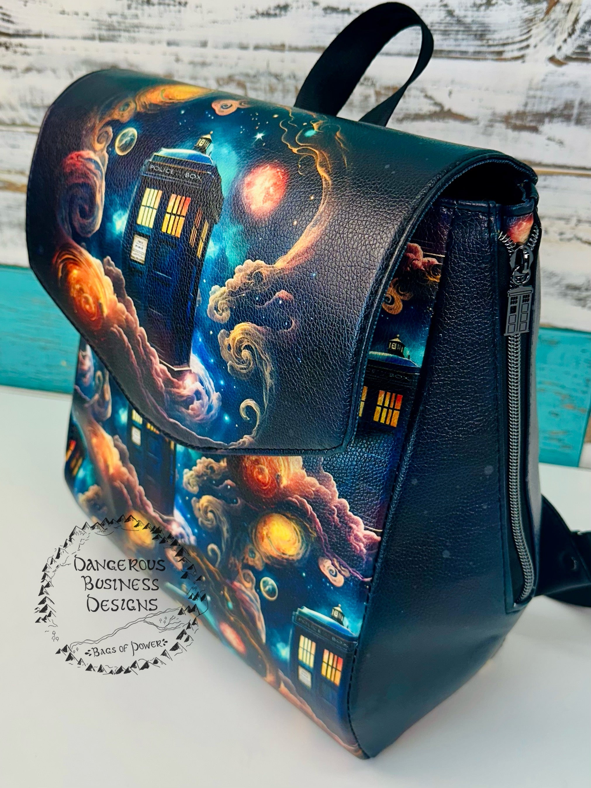 Police in a box backpack