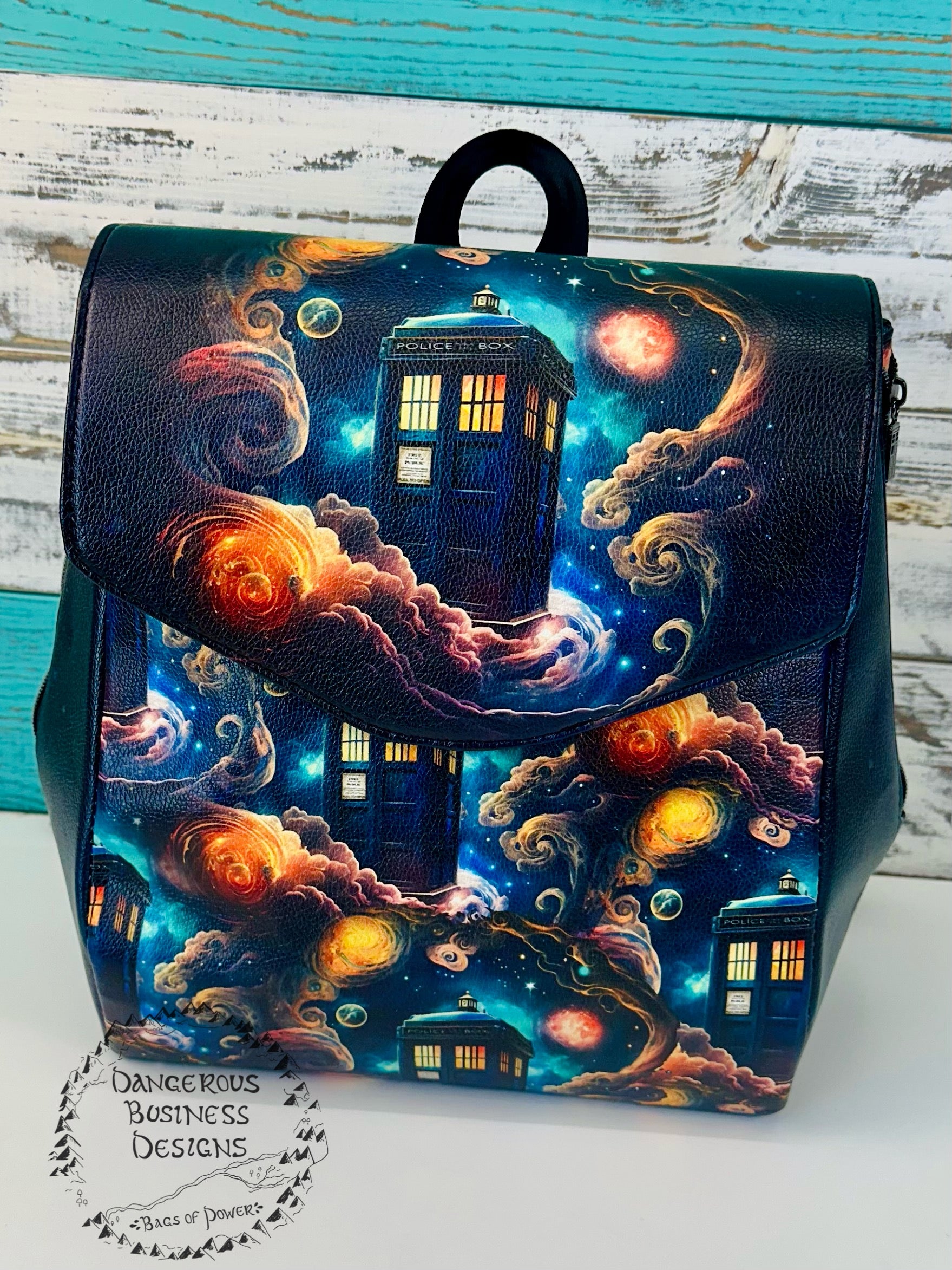 Police in a box backpack