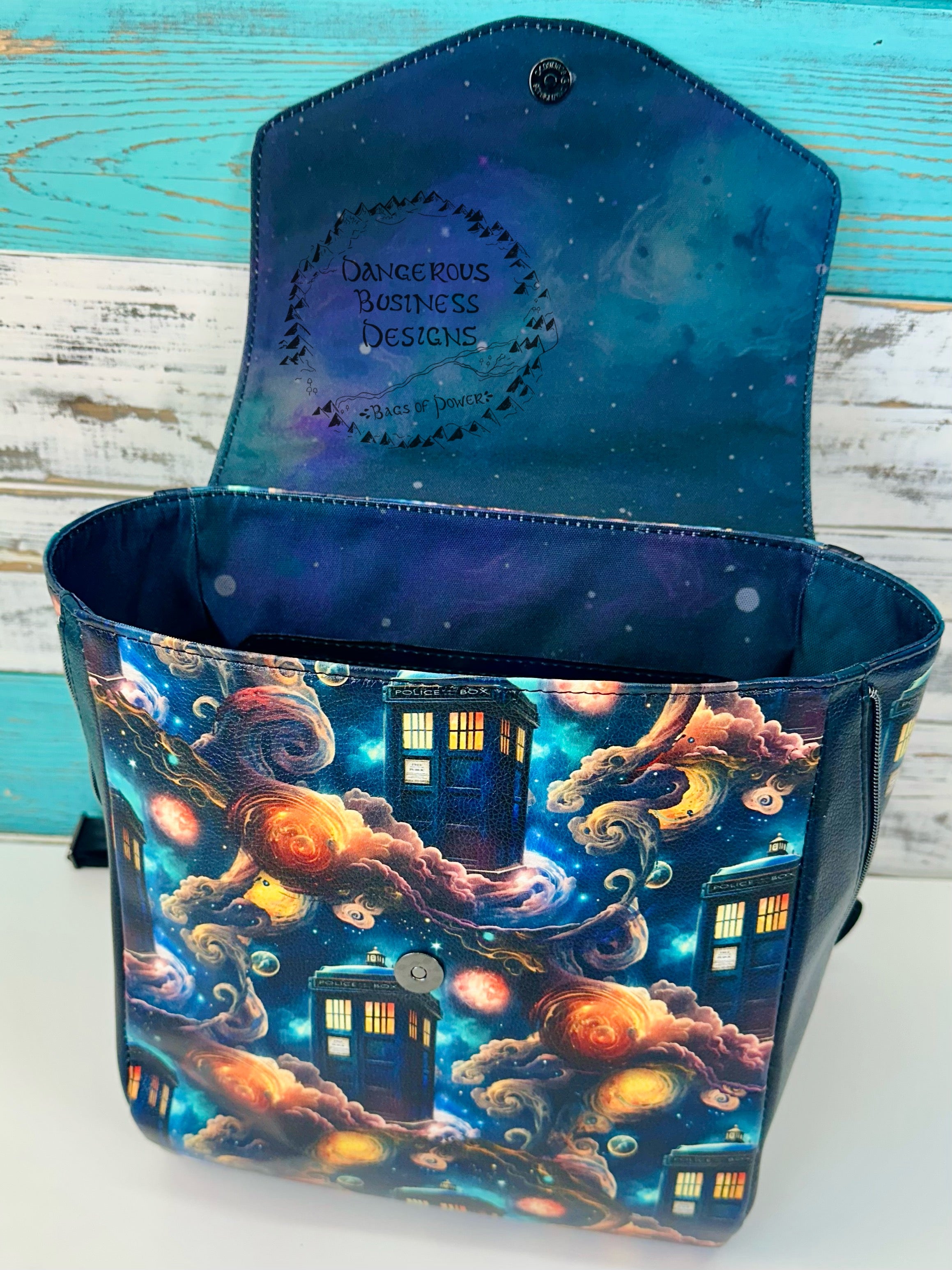 Police in a box backpack