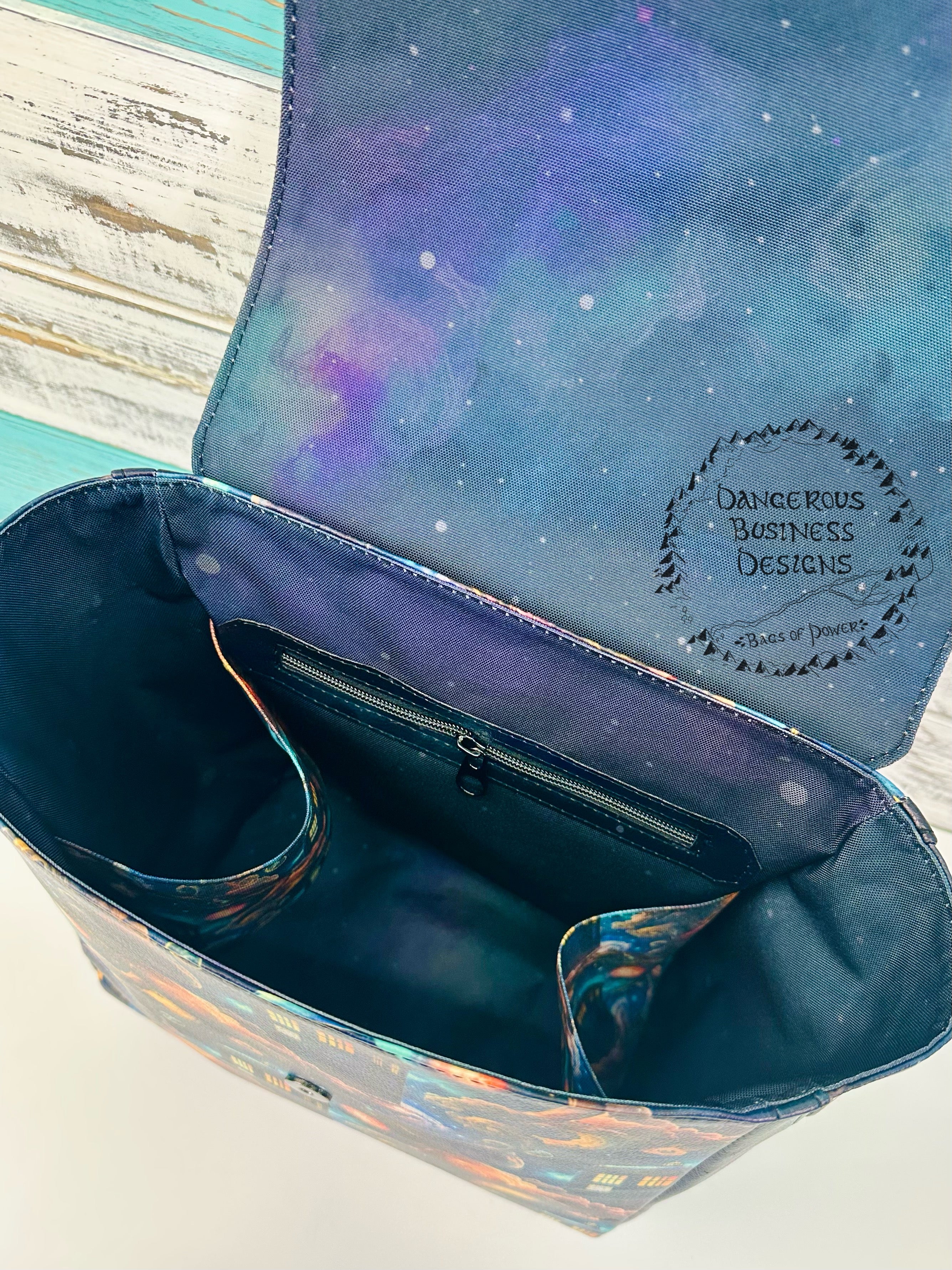 Police in a box backpack