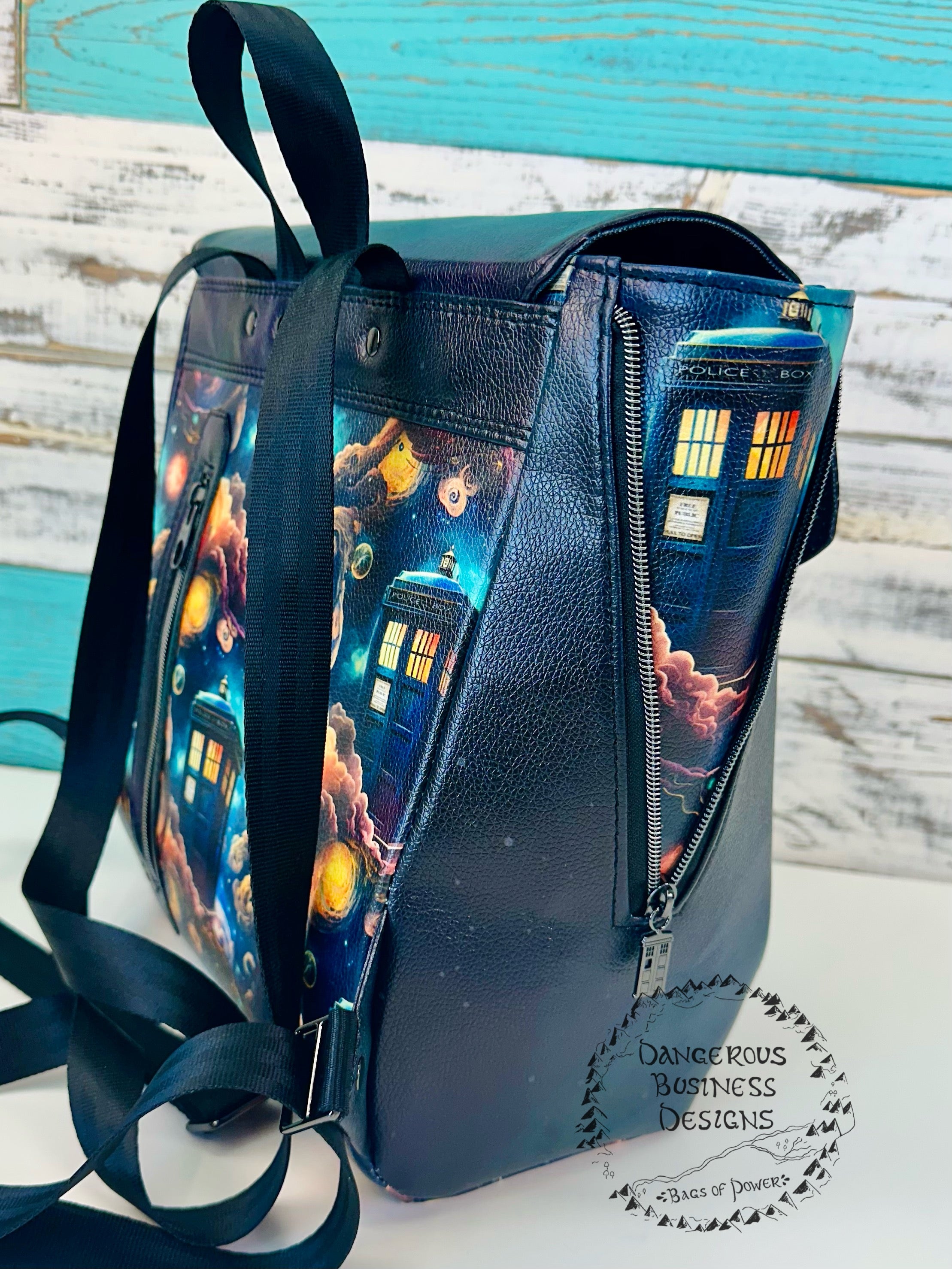 Police in a box backpack