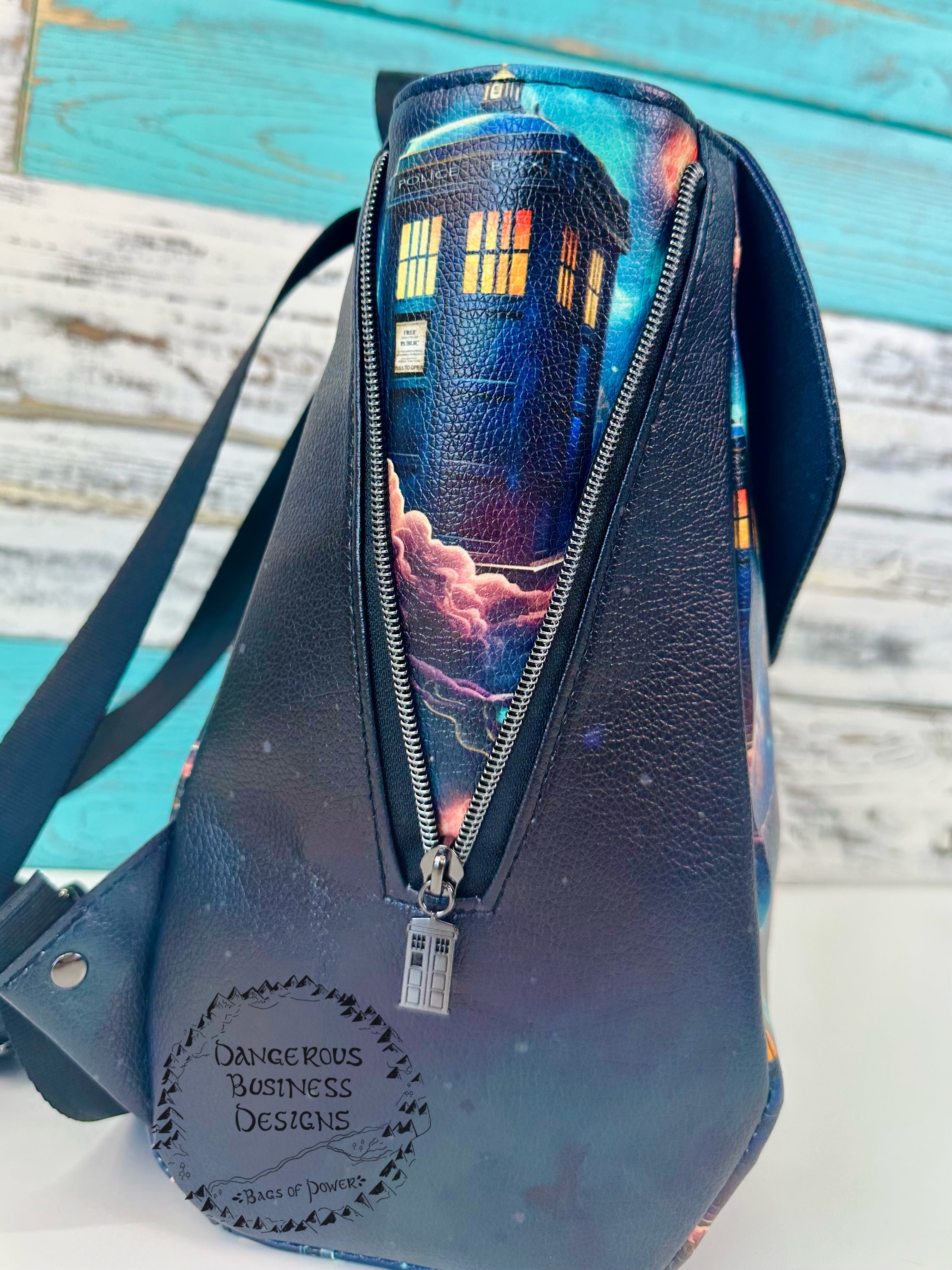 Police in a box backpack