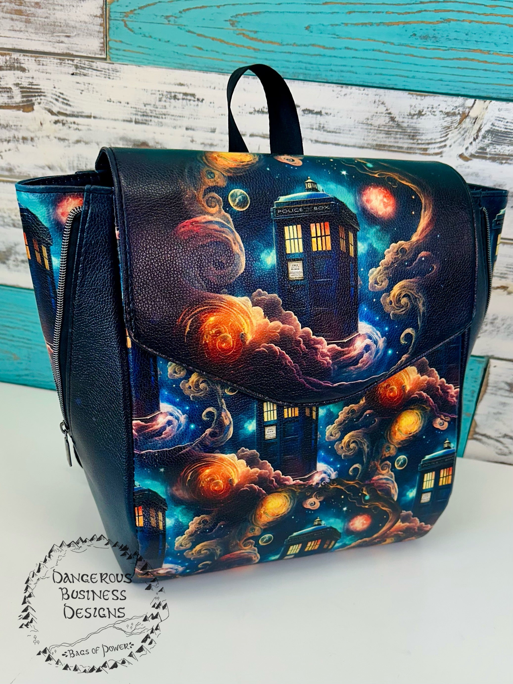 Police in a box backpack