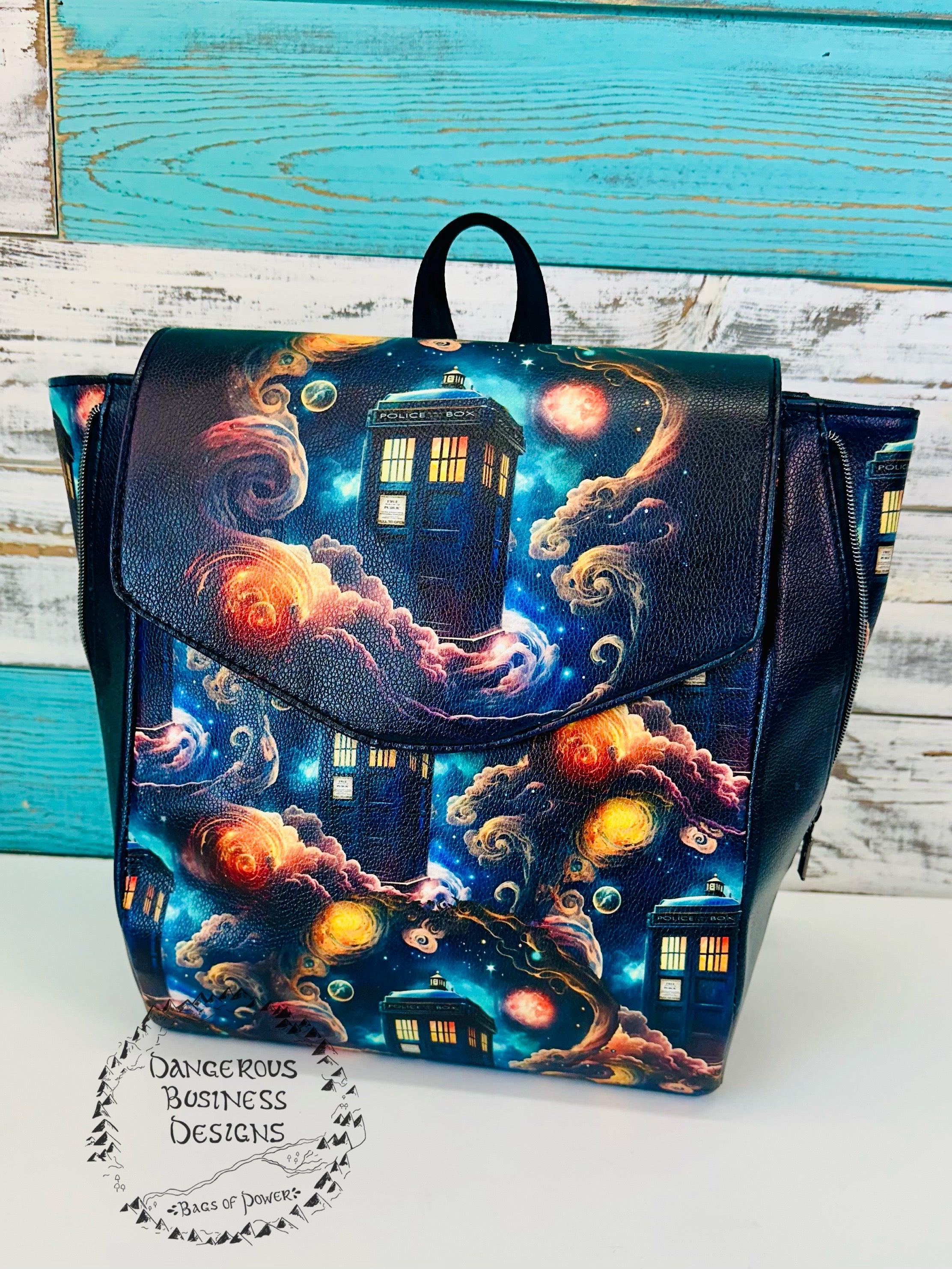 Police in a box backpack